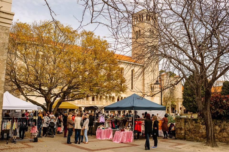 Outdoor view of the market